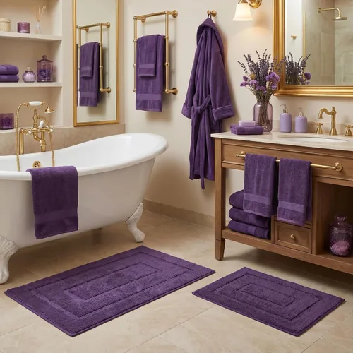 Miniatura 39 de GRANNY SAYS Juego de 2 alfombras de baño suaves para baño, alfombras de baño antideslizantes y lavables, alfombras de baño absorbentes para bañera