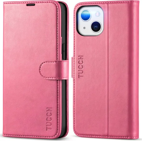 Miniatura 25 de TUCCH Funda Tipo Billetera para iPhone 13 (6.1") 2021, con Bloqueo RFID, con Soporte para 3 Tarjetas, de Piel Sintética, Tipo Folio