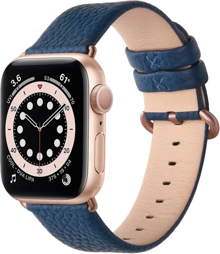 Miniatura 16 de Fullmosa Correa compatible con Apple Watch de cuero rojo de 1.65, 1.61, 1.58, 1.5 pulgadas, correa para iWatch para Series ultra3/2/1 SE3/2/1
