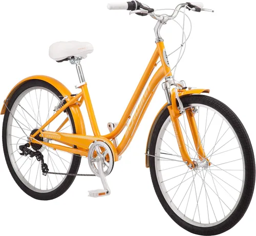 Miniatura 8 de Schwinn Suburban Bicicleta de confort para adultos, hombres y mujeres, ruedas de 26 pulgadas, transmisión de 7 velocidades, marco de aluminio de 16