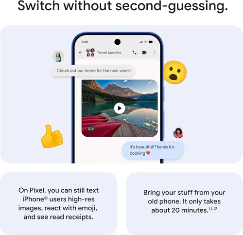 Miniatura 8 de Google Pixel 10 - Smartphone Android desbloqueado - Asistente de IA Gemini - Cámara trasera triple avanzada, batería de carga rápida de más de 24