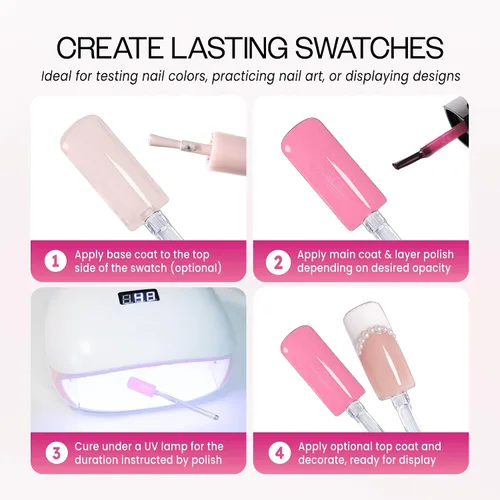 Miniatura 5 de Beauticom - Palillos transparentes para uñas (cantidad: 100 piezas)