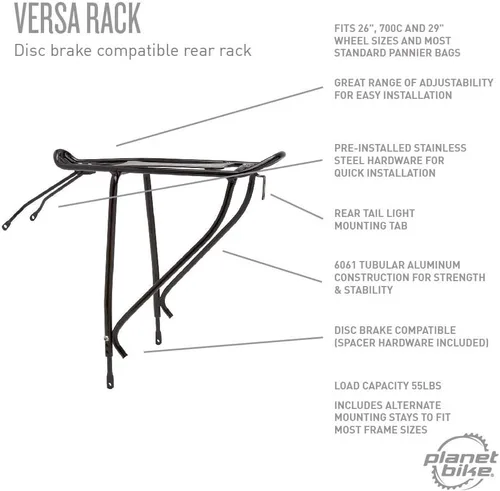 Miniatura 8 de Planet Bike Versa Portabicicletas, negro