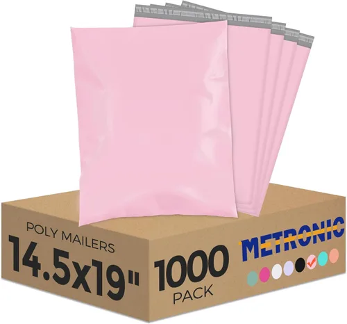 Miniatura 22 de Metronic Sobres de polietileno grandes de 24 x 24 pulgadas, 100 unidades, bolsas de envío adhesivas fuertes para ropa, sobres impermeables para Lila