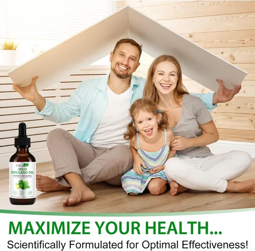 Miniatura 9 de Paquete de 2 gotas líquidas de aceite de orégano orgánico, suplemento de hierbas naturales con aceite de gotas de orégano, inmune, apoyo digestivo