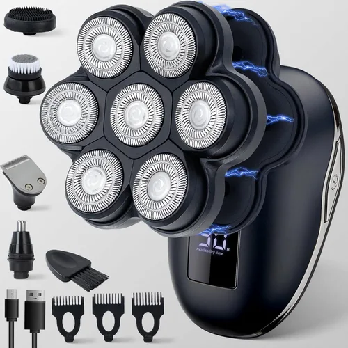 Afeitadoras magnéticas de cabeza 2026 para hombres calvos, maquinilla de afeitar eléctrica para hombres, afeitado para hombre con recortadora de