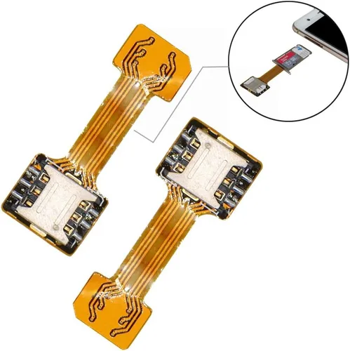 Adaptador Dual SIM Nano SD (2 piezas) para Samsung Huawei Xiaomi Lenovo, extensor ultra delgado de oro SIM para teléfono inteligente Android