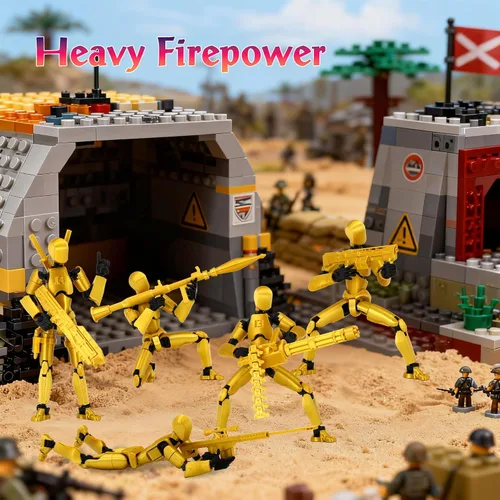 Miniatura 8 de Gatling Gun T13 Titan 13 Juego de Figuras de Acción【Ensamblado】, Figura de Acción de Robot Impresa en 3D robo 13 Juguetes Fidget de Acción Figura