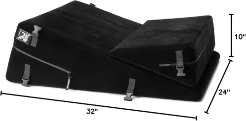 Miniatura 6 de Liberator Black Label - Combo de cuña/rampa de 24 pulgadas con kit de puños, microfibra negra