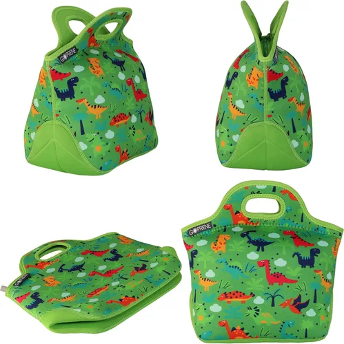 Miniatura 3 de Bolsa de almuerzo para niños con aislamiento de neopreno para niños, se adapta a la lonchera Bento Box y Thermos verde para niños pequeños