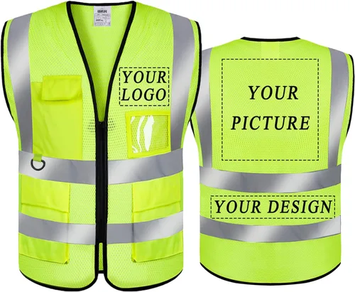 Miniatura 8 de BeautyWill Chaleco de seguridad personalizado con logotipo Clase 2 Chaleco reflectante de alta visibilidad Chaleco de trabajo protector