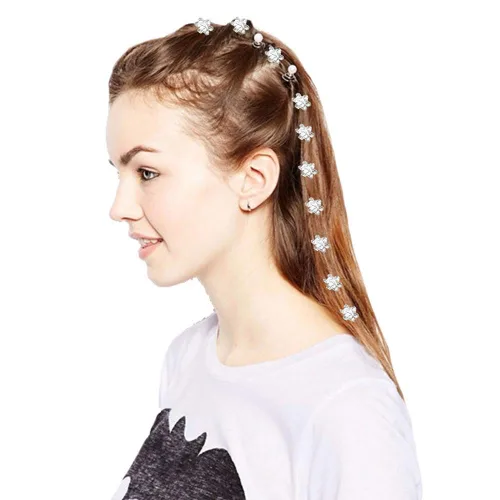 Miniatura 5 de inSowni Paquete de 32 peines laterales plateados para el cabello de boda, en forma de U y torsión, accesorios para novias, perlas de diamantes