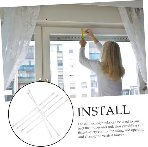 Miniatura 2 de Healeved Paquete de 6 varillas de acrílico para barras de ventana, barras verticales, persianas verticales transparentes, accesorios
