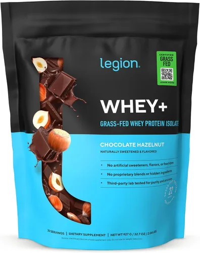 Miniatura 30 de LEGION Whey+ Proteína de Suero Aislado de Vacas Alimentadas con Pasto - Polvo de Proteína de Suero Aislado Bajo en Calorías, Sin OMG, Sin Azúcar