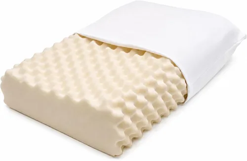 Miniatura 6 de OrganicTextiles - Almohada de látex de contorno orgánico con funda de algodón orgánico (alto loft, firmeza media), certificado GOTS & GOLS, alivio