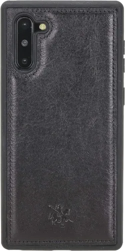Miniatura 164 de Venito Lucca - Funda de piel compatible con Samsung Galaxy Note 10 (6,3 pulgadas), extra segura, con cubierta trasera acolchada, cocodrilo negro
