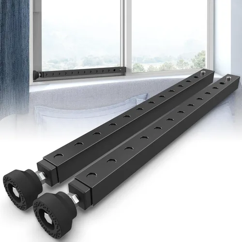 Miniatura 11 de WooFog Barras de seguridad ajustables para ventana, barras de seguridad en el interior verticales, barra de bloqueo de CA para ventana pesada