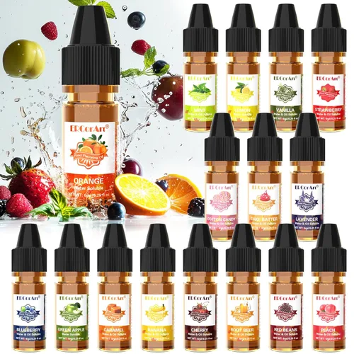 Aceite Aromatizante para Alimentos - 16 Aceites Saborizantes Líquidos para Brillo de Labios, Aceite de Extracto de Sabor Concentrado de Dulce Piña