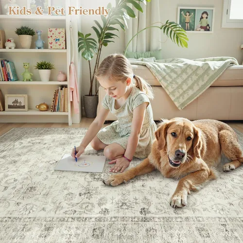 Miniatura 4 de Alfombra de entrada LIVEBOX de 3x5, alfombras lavables para área de cocina y baño, alfombra antideslizante para puerta delantera de dormitorio, gris