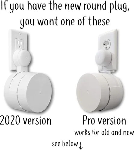 Miniatura 3 de Google WiFi [enchufe rectangular antiguo - no enchufe redondo actual] Soporte de montaje de toma: sin tornillos desordenados (paquete de 2)