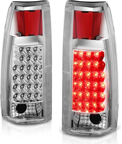 Juego de luces traseras LED para Chevy GMC series C/K, Transparente (Chrome Clear)