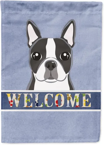 Miniatura 84 de Caroline's Treasures BB1405GF Bandera de jardín de bienvenida de bulldog inglés, Bandera de buzón azul, bandera decorativa para el patio, obra