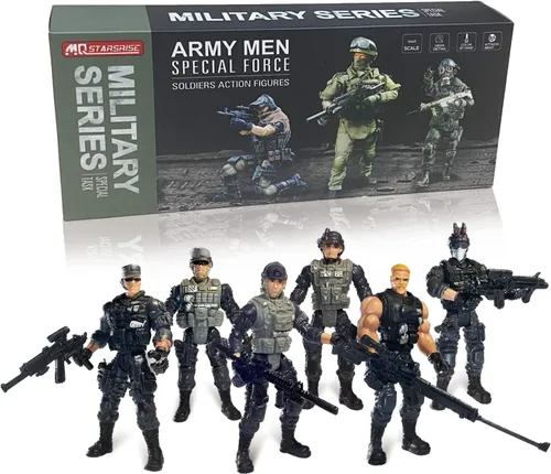 Figuras de acción de hombres del ejército, juguetes de soldados, conjunto de hombres del ejército para niños de 4 a 7 años, figuras de acción
