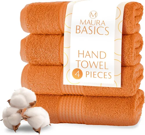 Miniatura 37 de MAURA Basics - Toallas de baño de 100 % algodón turco con bucles de gancho. Juego de toallas de felpa absorbentes de lujo extra grandes para baño