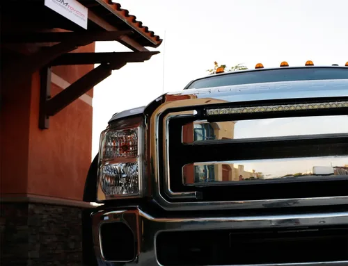 Miniatura 7 de iJDMTOY Kit de barra de luz LED de 30 pulgadas de montaje en rejilla superior compatible con Ford F250 F350 Super Duty 2011-2016, incluye (1) barra