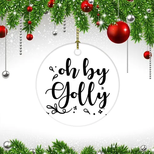 Miniatura 3 de Adorno de Navidad motivacional de círculo, adorno de cerámica de Navidad, regalo divertido para mujeres/hombres, adorno para árbol de Navidad