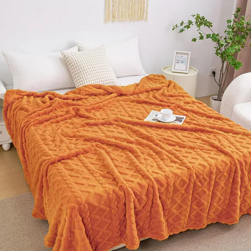 Miniatura 7 de Aganear Manta de Franela - 50"x60" Mantas Naranjas Decoración Boho Ropa de Cama Suave y Acogedora para Regalo Cálido para Tennessee Vols, Navidad