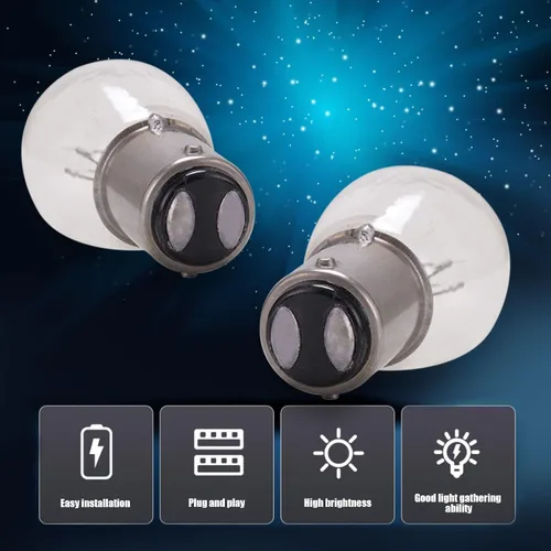 Miniatura 5 de Pack de 10 bombillas de freno para coche, 1016 12V 21/5W BAY15D Luz de giro de doble haz de alto y bajo pie, luz de cola súper brillante