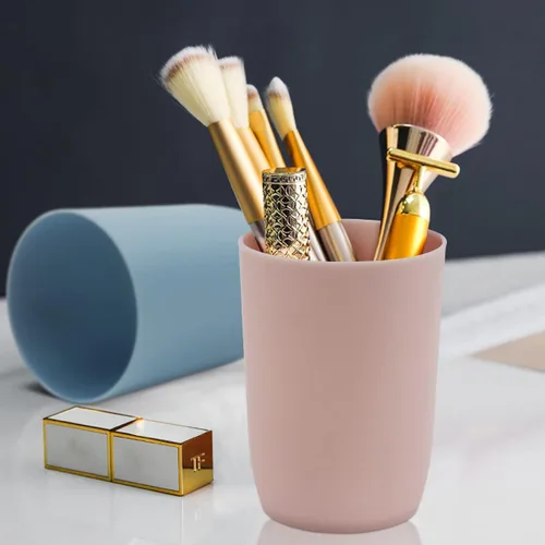 Miniatura 8 de Topsky Paquete de 4 vasos de baño – Vaso de plástico para cepillo de dientes – Vasos reutilizables – Vaso para enjuague bucal Color mixto 4 piezas