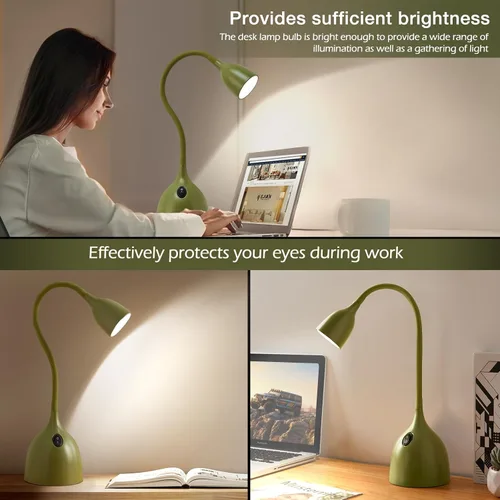 Miniatura 3 de Lámpara de Escritorio de Cuello de Cisne EJIAXIN 360° Luz de Lectura LED Flexible Lámpara de Escritorio Pequeña para Espacios Pequeños Lámpara