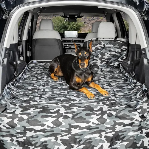 Miniatura 9 de 4Knines Forro de Carga Dividido para SUV – Para Perros y Mascotas, Resistente, Alfombrilla Impermeable para Maletero y Cubierta de Carga – Se Adapta