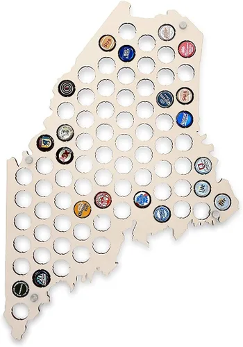 Miniatura 39 de Torched Mapa de tapa de cerveza de Virginia Occidental, soporte de tapa de cerveza de los Estados Unidos, decoración de pared, regalo para amantes