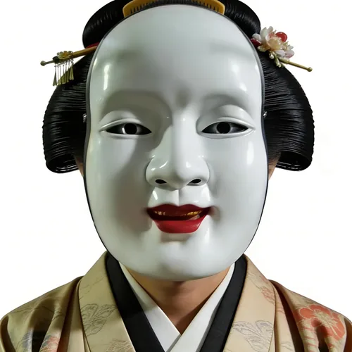 Gmasking Máscara de resina Prajna japonesa Noh Cosplay para adultos, disfraz decorativo para fiesta de Halloween