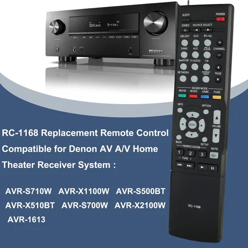 Miniatura 2 de Nuevo RC-1168 Reemplazo AV Control remoto apto para Denon AVR-S710W AVR-X1100W AVR-S500BT AVR-X510BT AVR-S700W AVR-X2100W AVR-1613 AV A/V Sistema