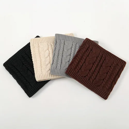 Miniatura 7 de Bufanda y sombrero infinito para invierno, calentador de cuello de doble capa, forro polar, bufandas circulares
