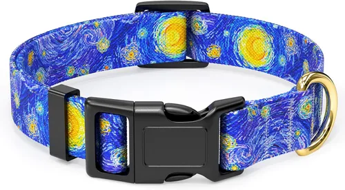 Miniatura 17 de Rnivvi Collar para perros pequeños, lindo collar floral resistente ajustable para cachorros con hebilla de liberación rápida para niño, niña