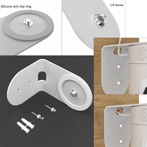 Miniatura 6 de Soporte de pared de metal para Eufy Security Indoor Cam E220 y Eufy P24, proporciona mejores ángulos de visión