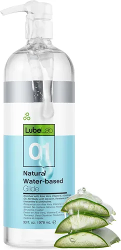 Miniatura 9 de Lubelab Lubricante a base de agua de 8.3 onzas líquidas. Lubricante personal con aloe y vitamina E, hipoalergénico, libre de parabenos, glicerina