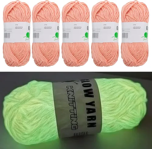 Miniatura 10 de 4 piezas de hilo que brillan en la oscuridad, suministros de costura, (55yd 164.0 ft) para ganchillo para manualidades, manualidades y costura