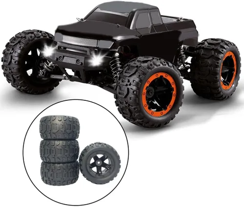 Miniatura 9 de NC Neumáticos de coche RC 1/16 1/12 1/14 modelo de montaje para 124019 para HBX 16889 124018, negro