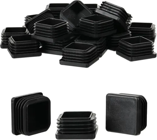 Miniatura 9 de Tapones de plástico para extremos de tubo cuadrado de 1/2 pulgada, tapones de extremo de silla de 0.5 pulgadas (0.512 in), tapones de tubo de 1/2 x