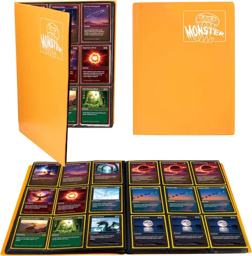 Miniatura 21 de Monster Binder - Álbum de tarjeta coleccionables, 9 bolsillos para tarjetas, retiene 360 de Yugioh, Magic, y Pokémon Páginas blancas Holofoil
