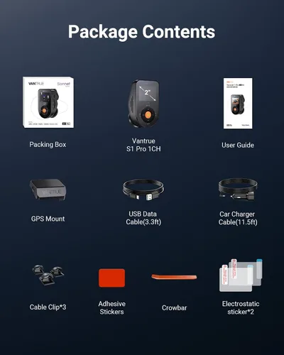 Miniatura 9 de Vantrue S1 Pro Dash Cam frontal STARVIS 2, mini cámara de tablero de 2.7 K para automóviles, ADAS, control de aplicaciones, WiFi GPS integrado