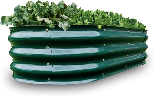 Miniatura 20 de GARDMAX 2x2x1FT Galvanized Round Raised Garden Bed Kit, Metal Planter Boxes Outdoor with Easy Assembly, Large Garden Bed for Vegetables, Fruits