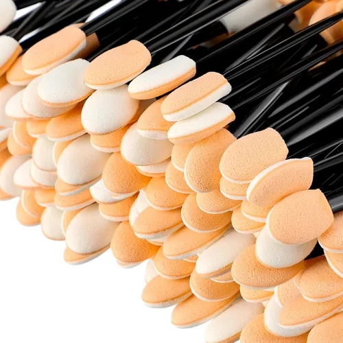 Miniatura 6 de Tanlade 500 aplicadores de sombra de ojos, brochas de maquillaje desechables para sombra de ojos, cepillos de esponja de doble cara para mujeres