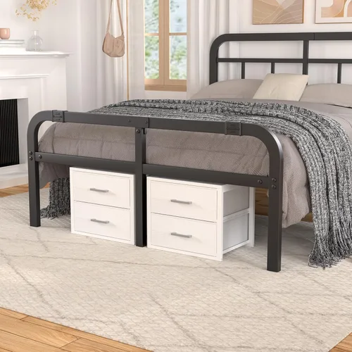 Miniatura 9 de BOLUO Cajones de Almacenamiento Apilables Organizadores de Closet y Almacenamiento de Tela Blanca Cómoda de 2 Cajones para Dormitorio 2 Paquetes